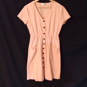 Sz M Angashion brand blush pink knee length shirt style dress